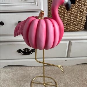 Pink Flamingo Pumpkin Decor